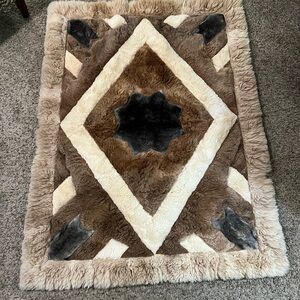 Alpaca fur Area Rug or wall decor